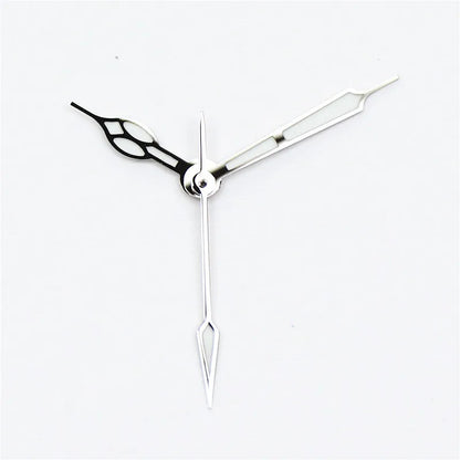 High-Quality Vintage Watch Hands - Polished BGW9 & C3 Luminescent Blue/Green Pointer for Seiko NH35/NH36 Movement Conversion