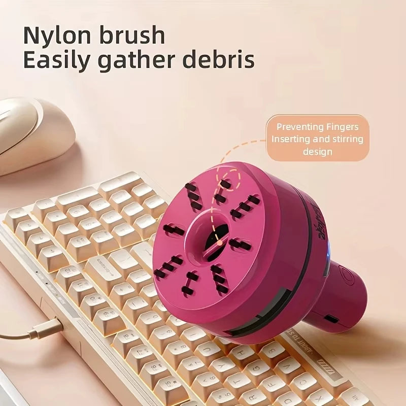 Mini USB Rechargeable Desktop Vacuum Cleaner – Portable 3-Speed Handheld Dust Collector for Keyboards & Home Office