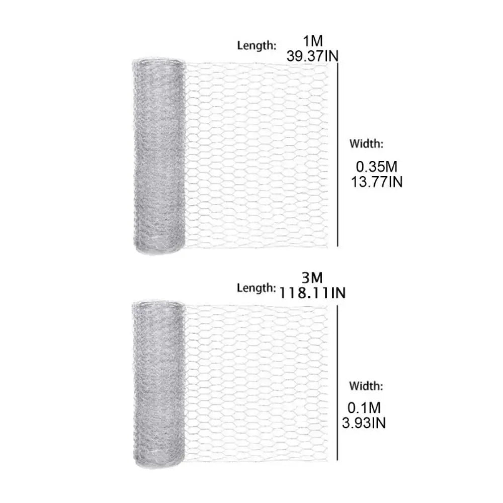 Galvanized Hexagonal Wire Mesh - DIY Chicken & Rabbit Cage Fencing, Craft and Wedding Decoration Mesh