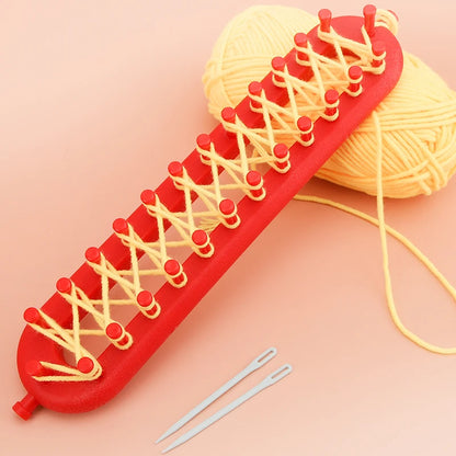 Knitting Loom Machine: Rectangle & Round Weaving Tool for DIY Handmade Crafts - Stitch Scarves, Sweaters, Hats, Shawls, TJ4905