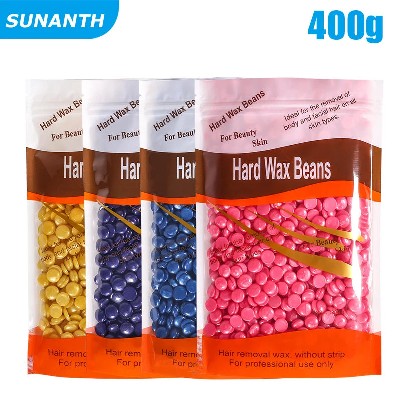 500g/200g/50g Hard Wax Beans – European Brazilian Pearl Wax for Hair Removal & Wax Warmer Machine