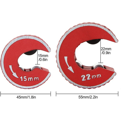 2PCS Mini Copper Pipe Cutter Set – 15mm & 22mm Zinc Alloy Tube Cutter for Copper & Aluminum Pipes