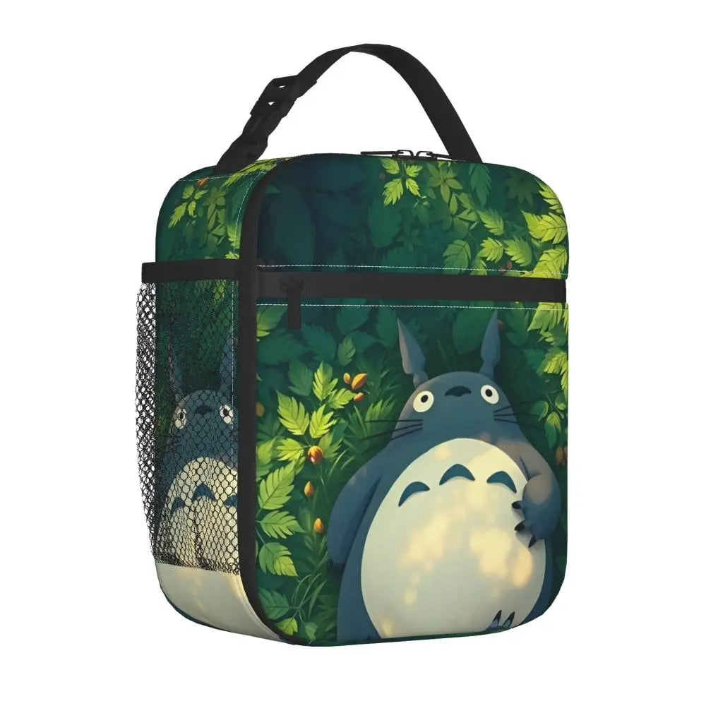 Totoro Miyazaki Anime Insulated Lunch Tote Bag – Portable Thermal Cooler for School & Office