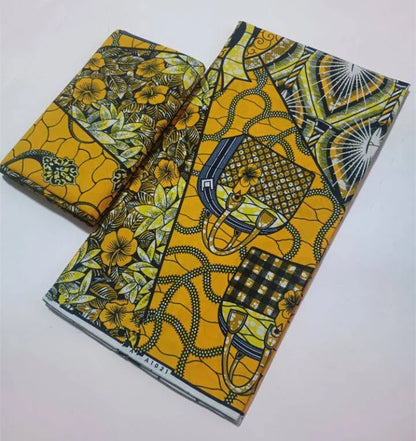 African Real Wax Print Fabric 100% Cotton - Ghana Style Ankara Pagne Nigeria Wax Tissu Soft Printed Fabric