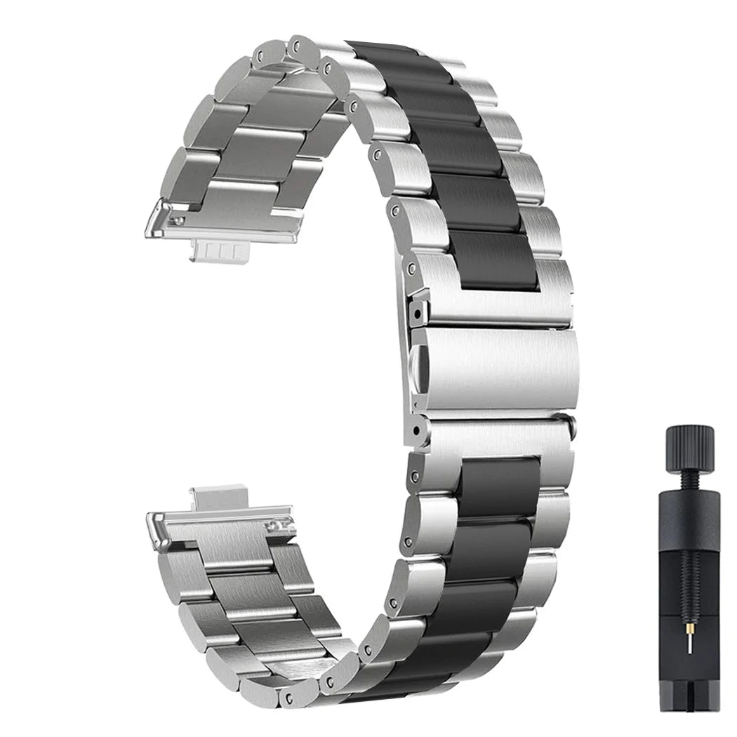 Stainless Steel Strap for Huawei Watch – Metal Bracelet Band for Fit3, Fit4 & Fit4 Pro, Unisex Replacement