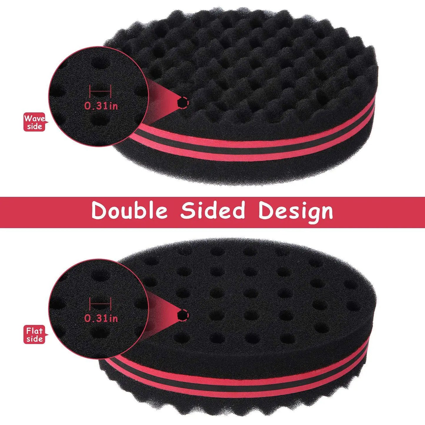 Men's Barber Hair Braider Set – Twist Sponge Gloves & Fork Comb for African Hair Styling & Salon Tools