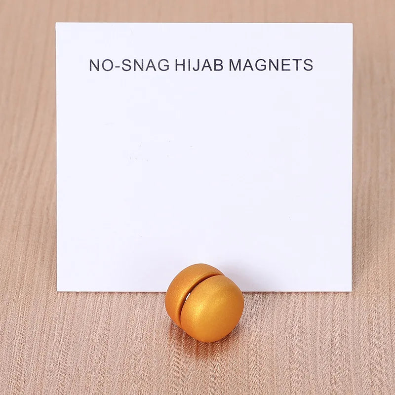 WLP Magnetic Hijab Clips - Solid Color Round Strong Magnet Pins for Silk Scarves Shawls Turban Accessories