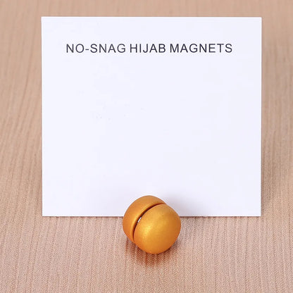 WLP Magnetic Hijab Clips - Solid Color Round Strong Magnet Pins for Silk Scarves Shawls Turban Accessories