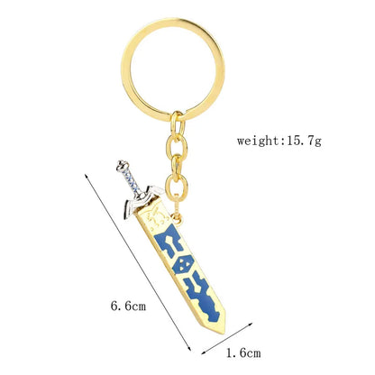 The Legend of Zelda Skyward Sword Necklace – Game Fan Keychain Pendant Jewelry for Men, Gaming Accessories & Collectors