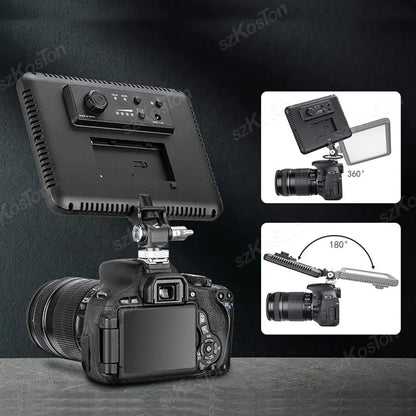 Mini Monitor Mount Holder – Adjustable Tripod Head with Cold Shoe Adapter for Flash, Microphone & Fill Light