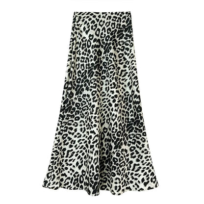 Seoulish Women’s Vintage Polka Dot Satin Mermaid Skirt – High Waist Midi Length Casual Spring Summer Fashion Skirt 2026