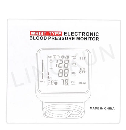 English Voice Digital Wrist Blood Pressure Monitor – High-Accuracy Electronic Sphygmomanometer Tonometer