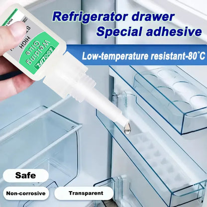 Refrigerator Repair Glue - Transparent Low-Temperature Super Glue for Plastic & Seals
