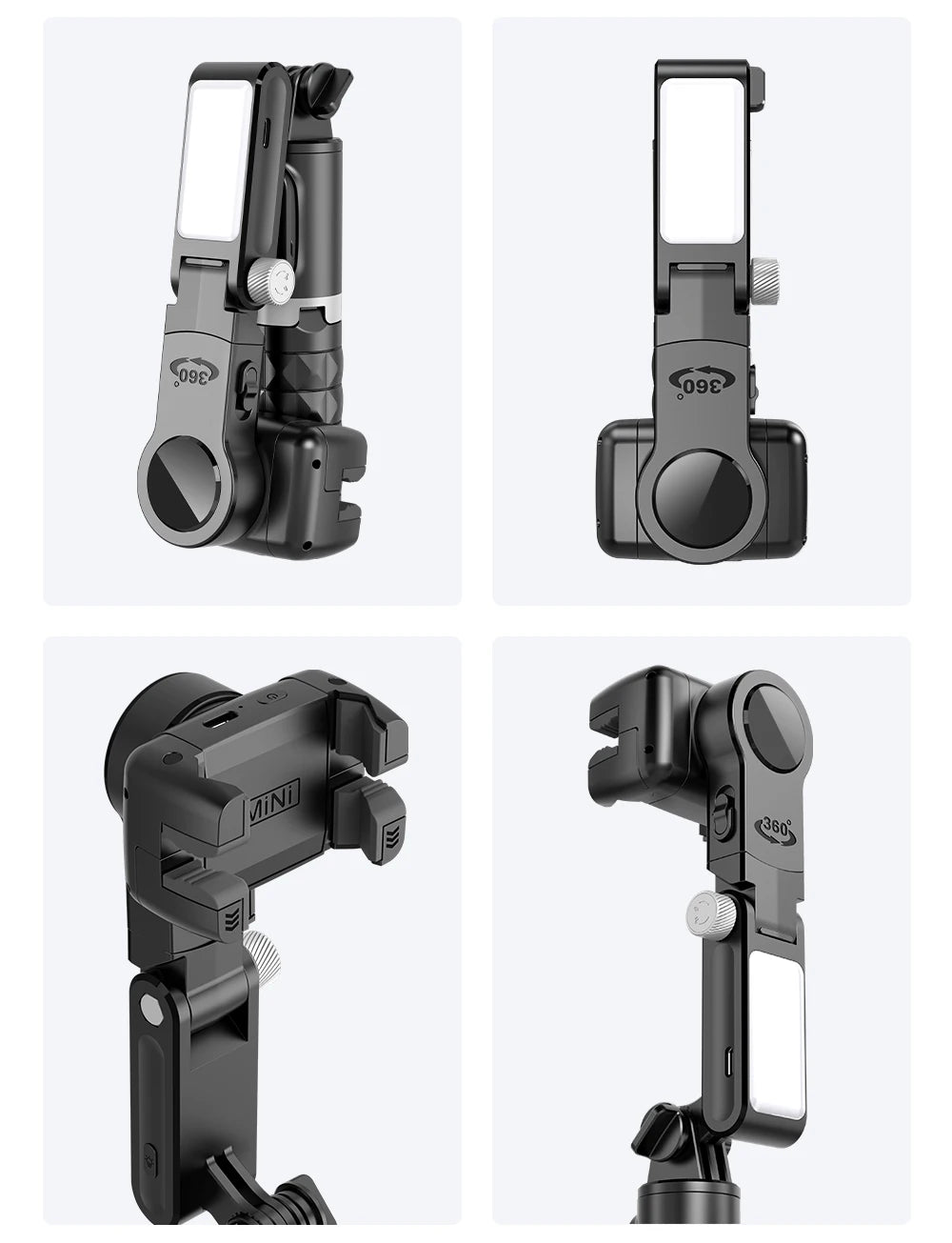 360° Rotation Gimbal Stabilizer & Selfie Stick – Tripod for iPhone & Smartphone Live Photography