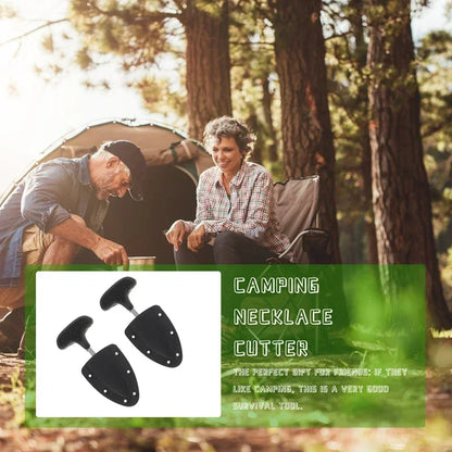 Multifunctional Camping Necklace Cutter – Portable Outdoor Survival Multitool Pendant