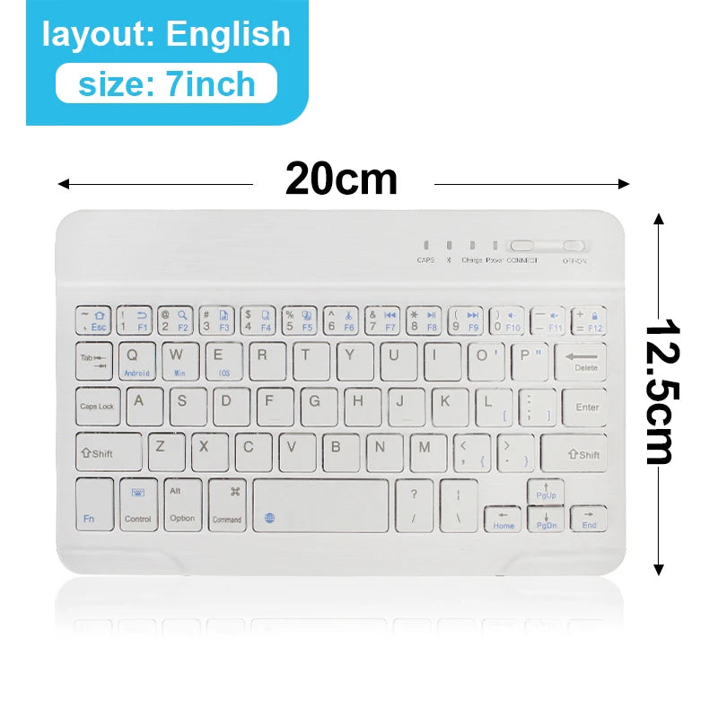 Bluetooth Wireless Mini Keyboard - Rechargeable Portable Keyboard for Laptop Tablet iPad Android iOS