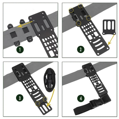 Adjustable Drop Leg Holster Adapter - Metal Modular Tactical Mount Platform for QLS Airsoft Gear