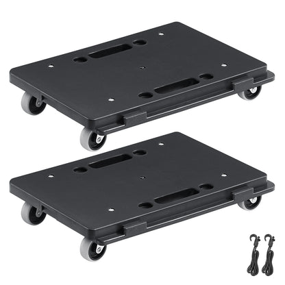 VEVOR 2-Pack Furniture Mover Trolley – 500lb Capacity Each, 4-Wheel Flat Dolly Cart for Industrial Machinery