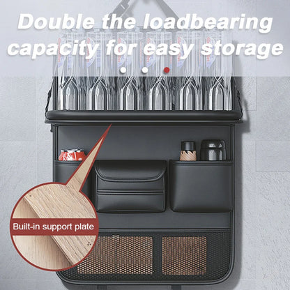 SEAMETAL Car Backseat Storage Bag – Multi-Pocket Seat Back Organizer with Foldable Tablet Tray & Large Capacity