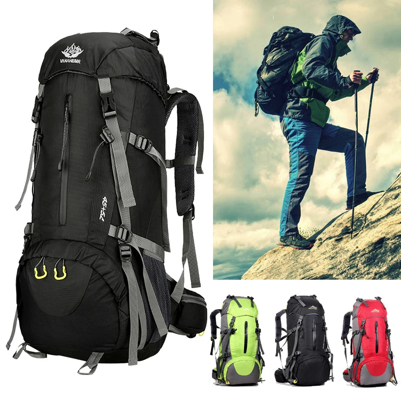 50L Hiking & Camping Backpack — Waterproof Multi-Function Trekking Bag for Women & Men