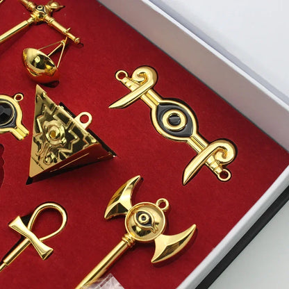 Yu-Gi-Oh! Millennium Treasure Necklace - Muto Yugi Golden Cosplay Key Collectible Gift Set