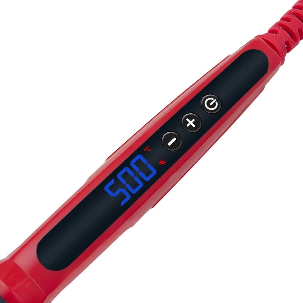 80W Soldering Iron Kit – Adjustable Temperature with LCD, Ceramic Heater, Soldering Tips & Tweezers