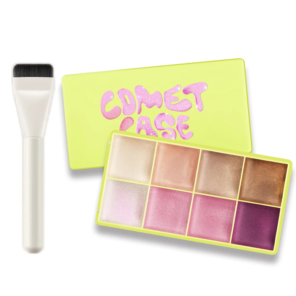 Curve Case Cream Makeup Palette - Eyebrow, Blush & Highlighter with Matte and Shimmer Finishes