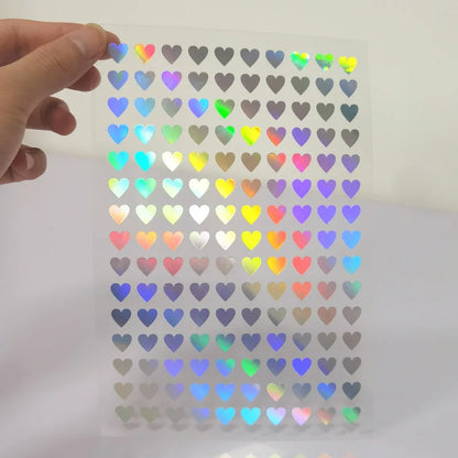 Self-Adhesive Laser Engraved Heart Decorative Paper Stickers