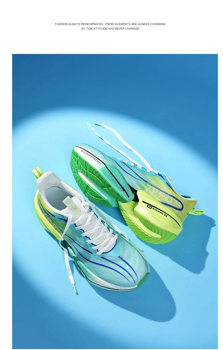 New Men's Carbon Plate Sneakers – Outdoor Soft Sole Mesh Sports Shoes, Lightweight Anti-Slip Running Shoes, Casual Couple Tennis Shoes