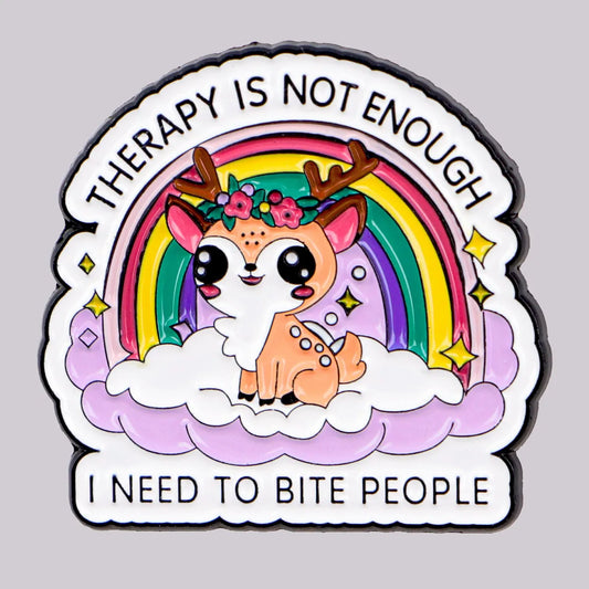 Funny Quotes Deer Enamel Pin – Cute Rainbow Lapel Brooch for Backpack, Clothing & Accessories, Fashion Jewelry Gift