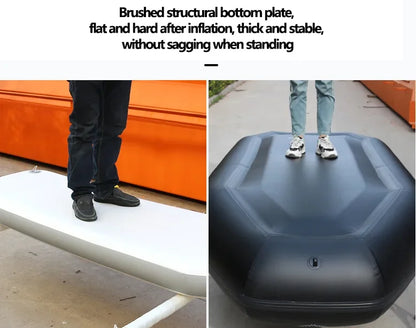 Professional Inflatable Dinghy Raft – Tear-Resistant Foldable Rowing Boat for Adults, Kayak, Canoe & Fishing