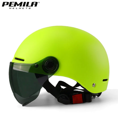 PEMILA Full Edge Wrap Cycling Helmet – MTB & Road Bike Helmet with Goggles, Ear Protection, for E-Bike & Bicycle