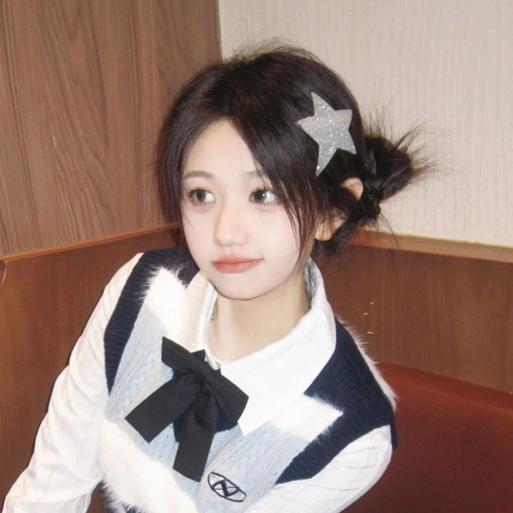 Y2K Star Pentagram Hair Clip – Sparkling Trendy Niche Sweet Cool Spicy Girl Personalized Fashion Hair Accessory