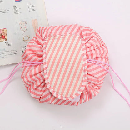 Women’s Drawstring Cosmetic Bag — Portable Waterproof Travel Makeup Organizer & Toiletry Beauty Pouch