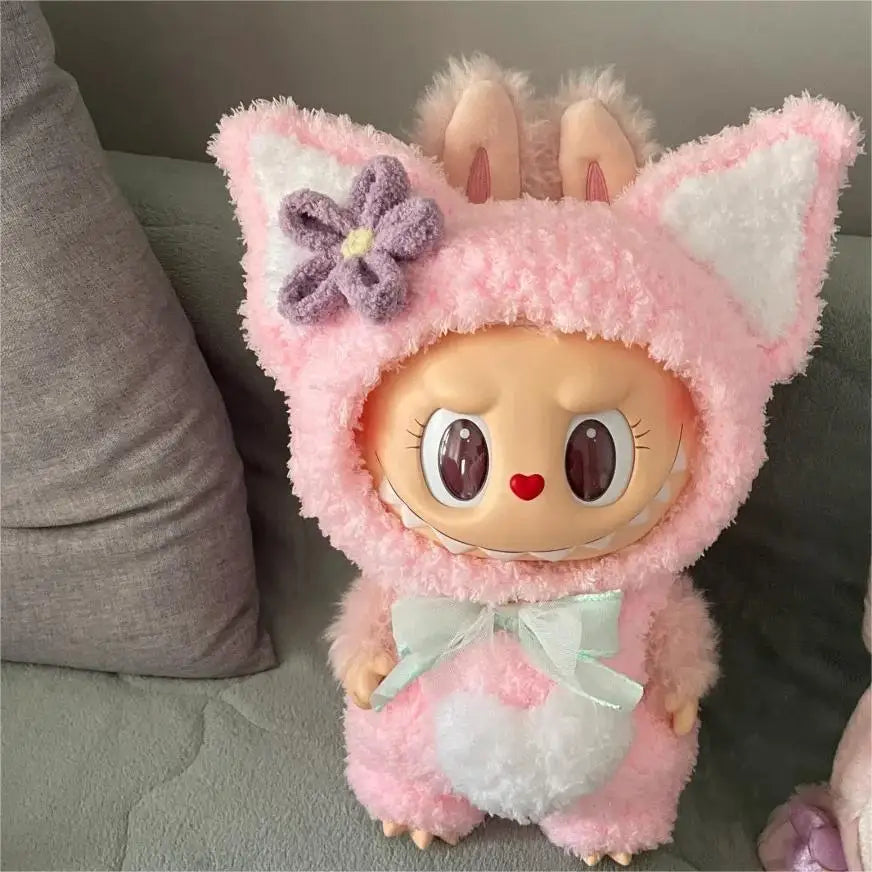 Labubu 17cm Doll Clothes Only — Fashion Hoodie Outfit for Model Dolls, Cute Xmas Accessory