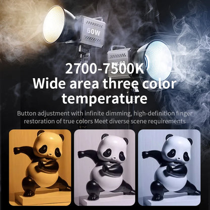 LED Fill Light Handheld COB Photography Light - Dual Color, Gentle Light for Outdoor Shooting, YouTube, TikTok, Vlog with Remote Rocker