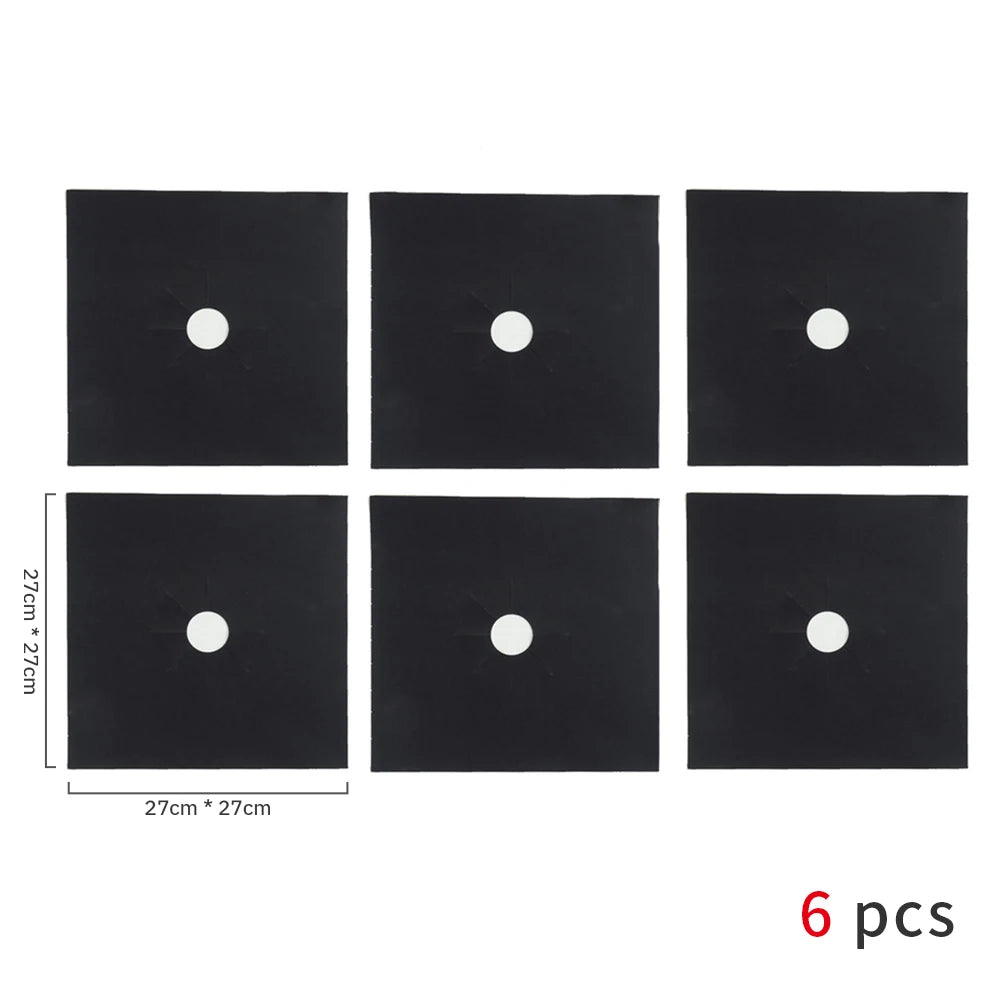 Gas Stove Protector Mats – 1/4/6/8PCS Cooker Liner for Kitchen Stovetop Cleaning