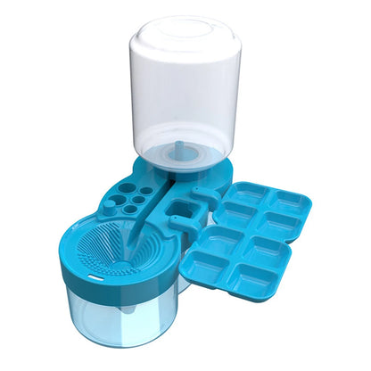 Automatic Paint Brush Washer with Drain Button – Water Circulation Cleaner for Acrylic & Water-Based Brushes