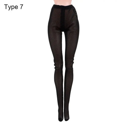 30cm Doll Silk Stockings – Mini Fishnet Tights for 1/6 Dolls, Elastic Leggings & Sock Accessory, Doll Girl Gift