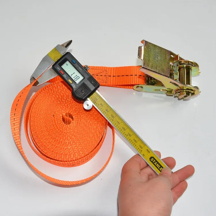 2m/3m Cargo Strap Ratchet Tensioner: Secure Tightener for Luggage & Goods Transportation - Ideal for Outdoor Camping and Freight Car Use