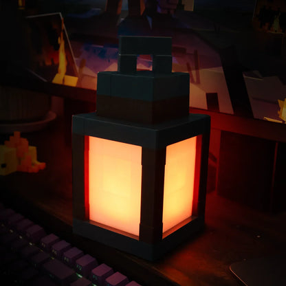 Mine WORLD Luminous Lantern Figurine – Rechargeable Game Torch Night Light for Kids’ Room & Christmas Decor