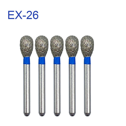 5pcs FG Dia 1.6mm Dental Drills – High-Speed Handpiece Diamond Burs for Teeth Whitening