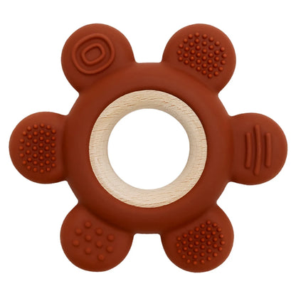 Baby Silicone Teether Necklace - Rudder Shape BPA Free Sensory Chewing Toy for Infant Teething Relief