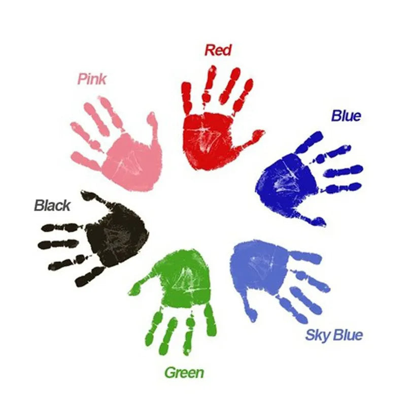 Newborn Baby Hand and Footprint Kit: DIY Ink Pads Photo Frame - Safe, Clean Souvenir Accessories for Baby Shower Gift