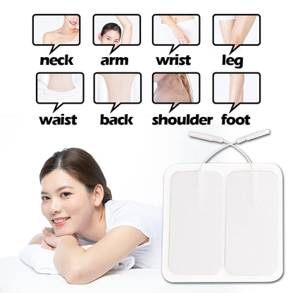 100/50pcs 5x5cm Muscle Stimulator Electrode Pads – Self-Adhesive Non-Woven Replacement for TENS Therapy Machines