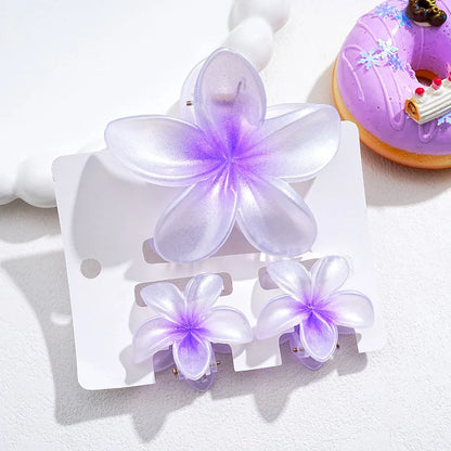 18Pcs Egg Flower Hair Clips | Gradient Candy Color Flowers, Shark Clips for Daily Ponytail Styling