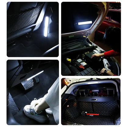 SEAMETAL Car Sensor Light - USB Rechargeable Automatic Induction Light Bar for Floor, Trunk, Hood - Magnetic, Manual, and Sensing Modes