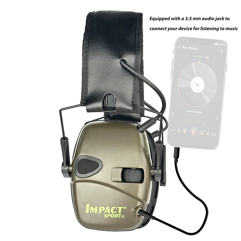Earmuffs Active Noise-Reduction Headphones — Electronic Hearing Protection for Shooting & Hunting with Carry Case