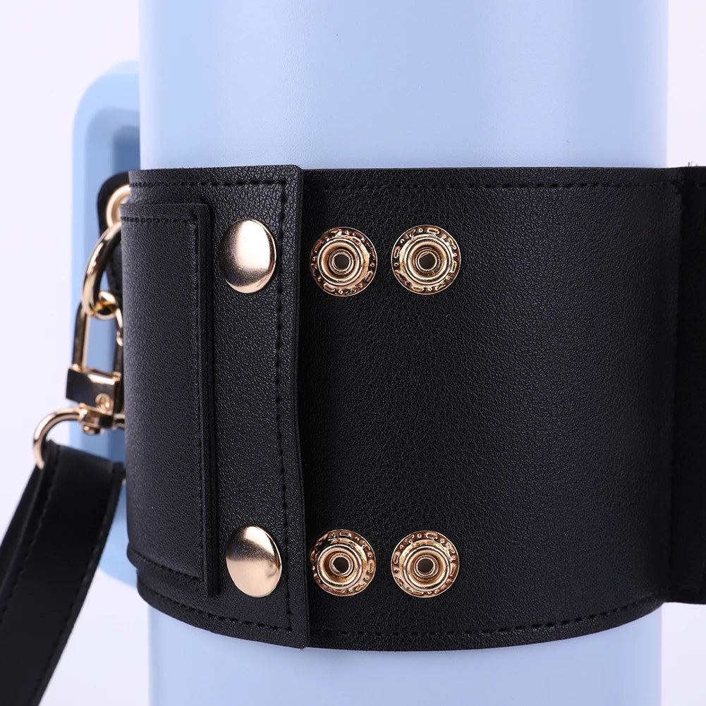 Water Bottle Carrier with Adjustable Strap – Sling Holder for Stanley 30oz & 40oz Tumbler Accessory