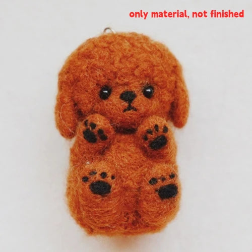 DIY Wool Needle Felting Kit - Handmade Sheep Felt Cat Craft Material Set for Beginners & Creative Gifts